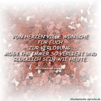 Glückwünsche zur Verlobung für Karten