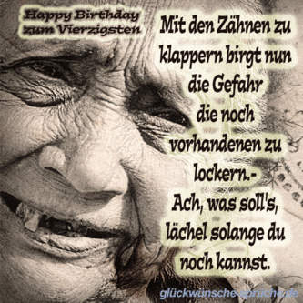 glueckwuensche 40 lustig